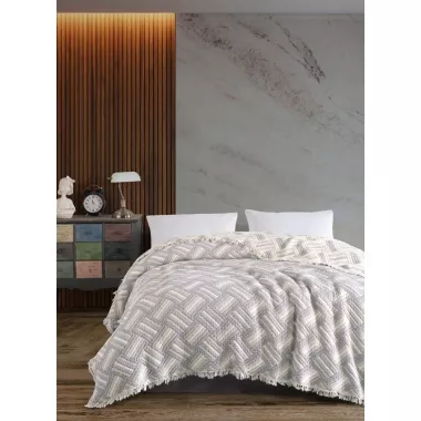 Муслинове покривало Mavi 230х250 см  Блакитний