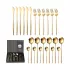 Набор столовых приборов Kitchen Ware 24 шт из нержавеющей стали на 6 персон Gold