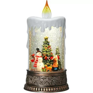 Ночник новогодний Свеча XMAS WDL-23016B 10087, снеговик