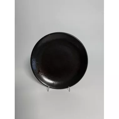 Керамическая тарелка с темным фактурным узором 21 см Керамическая тарелка с темным фактурным узором 21 см