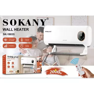 Обогреватель настенный кондиционер SOKANY SK-18035 2000 Вт с пультом и сушилкой