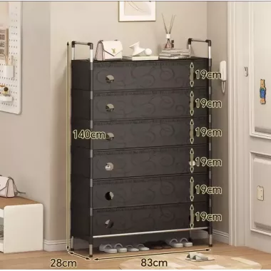 Полка для обуви SKLM-31-LT6205 черная 4 полки Полка для обуви SKLM-31-LT6205 черная 4 полки