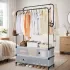 Напольная вешалка-стеллаж для одежды с ящиками хранения 128*83*48*28 см Напольная вешалка-стеллаж для одежды с ящиками хранения 128*83*48*28 см