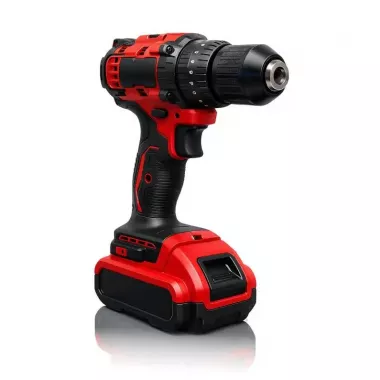 Аккумуляторный шуруповерт с набором инструментов и 2 акб li-ion 1.3ah, 24ВТ red
