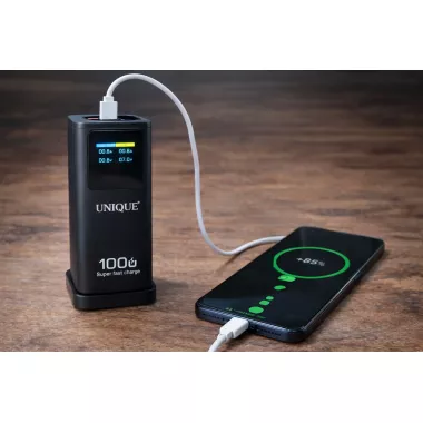 Портативная батарея UNIQUE 60000mah Power Bank быстрая зарядка LED-дисплей