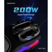 Беспроводная Bluetooth колонка HOPESTAR PARTYBOX, 120 ВТ с двумя микрофонами