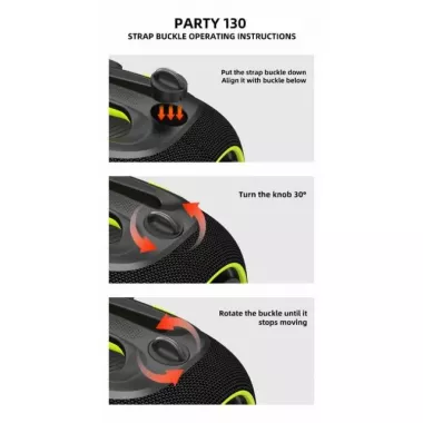 Беспроводная Bluetooth колонка HOPESTAR PARTYBOX, 120 ВТ с двумя микрофонами