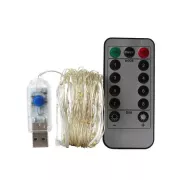 Гірлянда нитка з USB та пультом управління, довжина 10 м