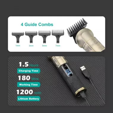 Триммер аккумуляторный VGR V-296, 4 насадки, LED дисплей Триммер аккумуляторный VGR V-296, 4 насадки, LED дисплей