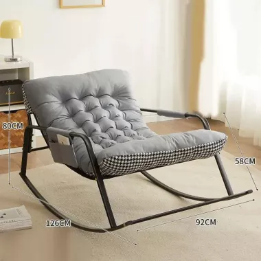 Кресло-качалка/кровать регулируемое KRK-89 / Серое 80х92х58