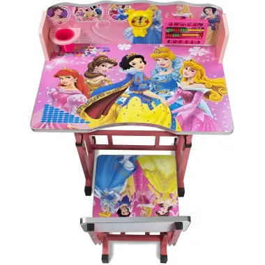 Детская парта регулируемая с принцессами / Письменный стол и стул с регулируемой высотой Детская парта регулируемая с принцессами / Письменный стол и стул с регулируемой высотой