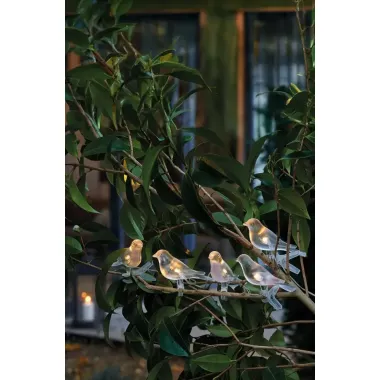 Садовая солнечная гирлянда на солнечной батарее в форме птиц 5шт 2+1,2 м Garden Line SOL6063