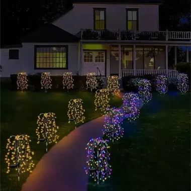 Садовый светильник Ива на солнечной батарее, комплект из 2х штук (SFK-46)