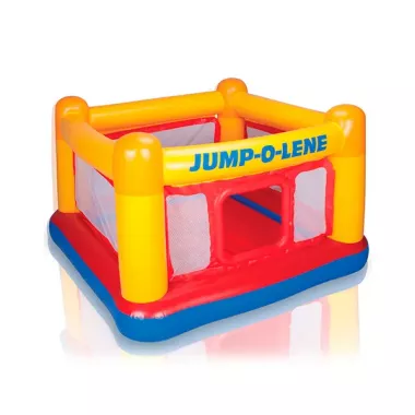 Детский батут 48260 INTEX 174-174-112см, 3-6лет, до 54кг, для 2-х детей, надувной пол, ремкомплект