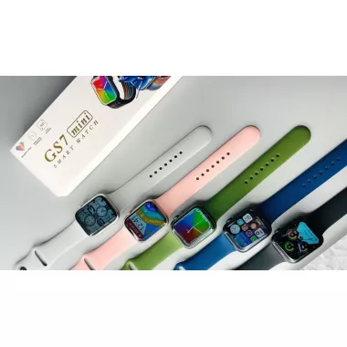 рожевий Смарт-годинник Smart Watch GS7 MINI 41 мм, Фітнес годинник з тонометром та пульсоксиметром