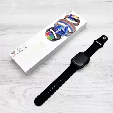 черный Смарт-часы Smart Watch GS7 MINI 41 мм, Фитнес часы с тонометром и пульсоксиметром