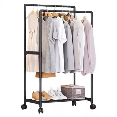 Стойка-вешалка на колесах для вещей и обуви (YH9918-1)