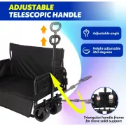Многофункциональная складная тележка 3 в 1 с регулируемой ручкой