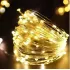 Новогодние гирлянды. Медная проволочная лампа 100LED 10м,  Теплый