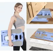 Тренажер напольныйдля пилатеса MM3000 для пресса и ног, с резинками Синий