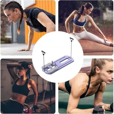 Тренажер напольныйдля пилатеса MM3000 для пресса и ног, с резинками Синий Тренажер напольныйдля пилатеса MM3000 для пресса и ног, с резинками Синий