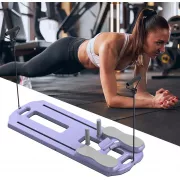 Тренажер напольныйдля пилатеса MM3000 для пресса и ног, с резинками Синий