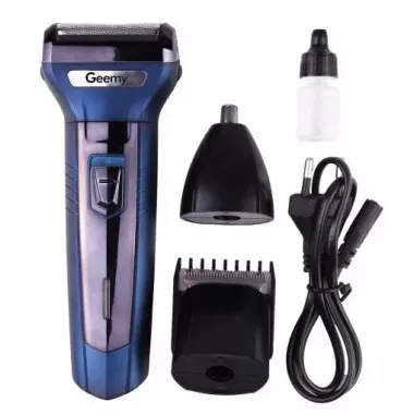 Мужской набор Geemy GM-566 3 в 1 для ухода за волосами, бородой, триммер для носа, бритва Мужской набор Geemy GM-566 3 в 1 для ухода за волосами, бородой, триммер для носа, бритва