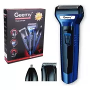 Мужской набор Geemy GM-566 3 в 1 для ухода за волосами, бородой, триммер для носа, бритва