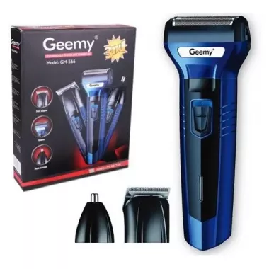 Мужской набор Geemy GM-566 3 в 1 для ухода за волосами, бородой, триммер для носа, бритва Мужской набор Geemy GM-566 3 в 1 для ухода за волосами, бородой, триммер для носа, бритва