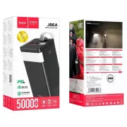 Повербанк Hoco J86A Power Bank 50000mAh 22.5W 5A с фонариком
