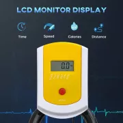 Велотренажер Soozier, кардиотренажер для дома с ременным приводом, регулируемым сопротивлением, сиденьем, рулем и ЖК-дисплеем