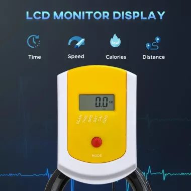 Велотренажер Soozier, кардиотренажер для дома с ременным приводом, регулируемым сопротивлением, сиденьем, рулем и ЖК-дисплеем