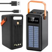 Мощный повербанк 180000 мАч с солнечной панелью, 4 USB, JS-641CX / Портативное зарядное устройство