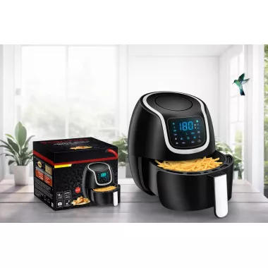 Воздушная фритюрница с кнопкоми Silver love MK-81-А 1500W, на 8 литров