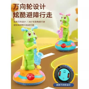 Дитяча музична іграшка Гусениця-саксофоніст 25 см, на батарейках, Music Twisted Worm