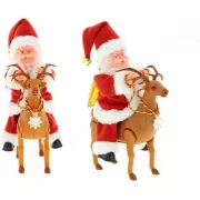 Игрушка Санта-Клаус верхом на олене /новогодняя игрушка