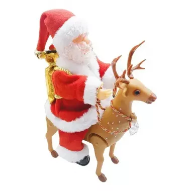 Игрушка Санта-Клаус верхом на олене /новогодняя игрушка