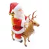 Игрушка Санта-Клаус верхом на олене /новогодняя игрушка