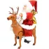 Игрушка Санта-Клаус верхом на олене /новогодняя игрушка