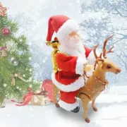 Игрушка Санта-Клаус верхом на олене /новогодняя игрушка