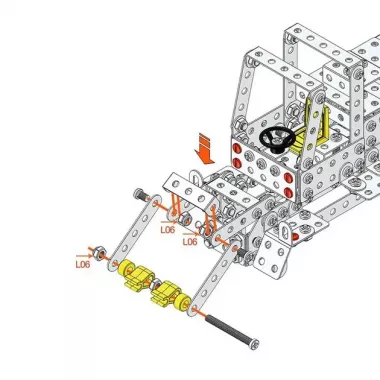 Детская металлическая машинка-конструктор Экскаватор YK613 Детская металлическая машинка-конструктор Экскаватор YK613