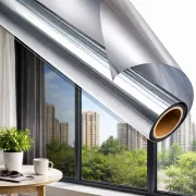 Зеркальная солнцезащитная пленка на окна самоклеющаяся 90*200см