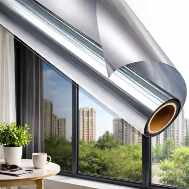 Дзеркальна сонцезахисна плівка на вікна самоклеюча 90*200см