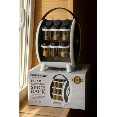 Контейнер для специй / Набор приправных банок 18 шт БЕЛАЯ AND 1-62