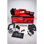 Акумуляторна безщіткова ланцюгова пилка 18 дюймів 45 см, 2 АКБ, 2 зарядні пристрої RED