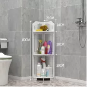 Декоративна кутова полиця на три яруси для ванної