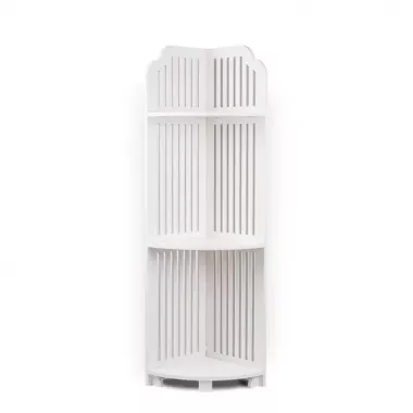 Декоративна кутова полиця на три яруси для ванної