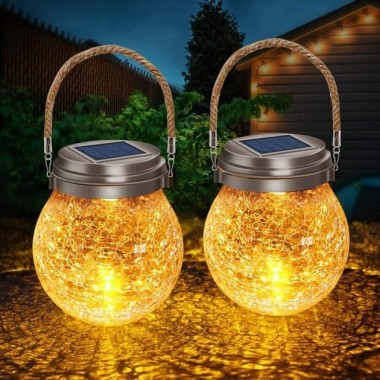 Декоративна кришталева скляна LED куля для тераси / Садовий ліхтар на сонячній батареї garden light jar Декоративна кришталева скляна LED куля для тераси / Садовий ліхтар на сонячній батареї garden light jar