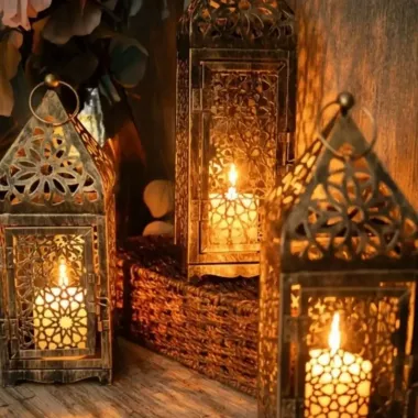 Декоративний свічник 9,5×9,5×25 см