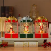 Декоративний світильник з ефектом снігопаду, підсвічуванням та музикою, Сніговик 803